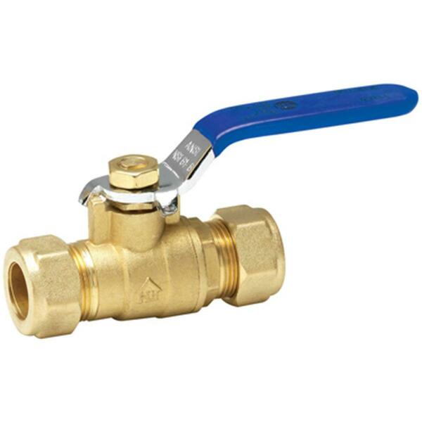 Homewerks 111-1-12-12 0.5 in. Compression Lead Free Ball Valve 122583